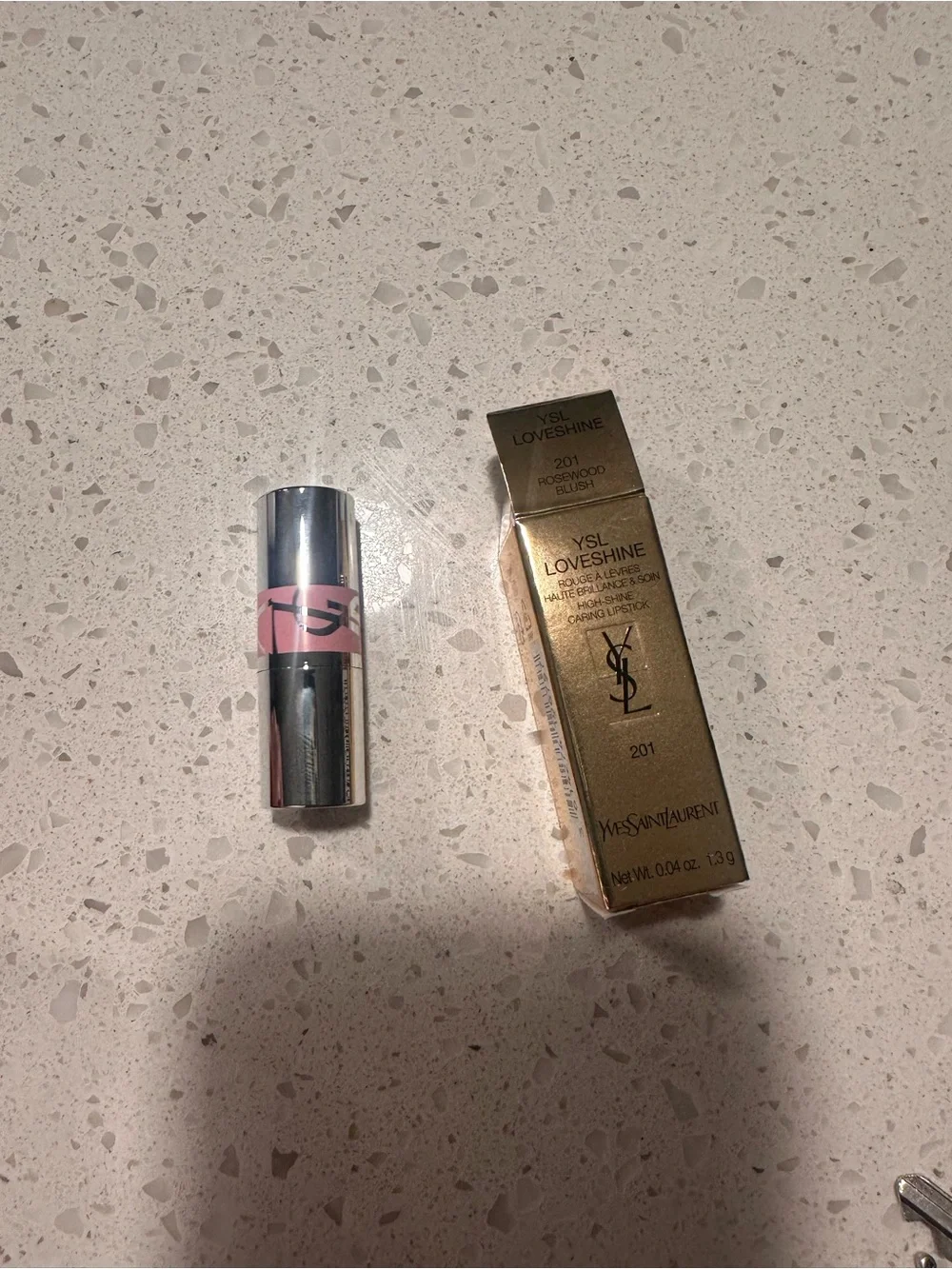 Yves Saint Laurent YSL LoveShine Lipstick - 201 Rosywood Blush mini